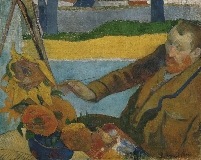 Vincent van Gogh malt Sonnenblumen von Paul Gauguin